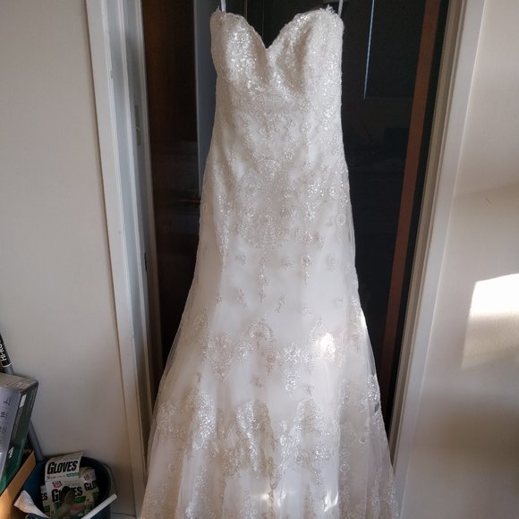 Allure Romance 2712 Ultra Feminine Strapless Gown - Picture 1 of 14